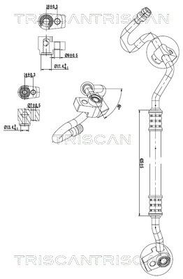 Augst-/Zemspiediena cauruļvads, Gaisa kond. sist. TRISCAN 9010 16049
