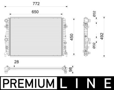 Radiators, Motora dzesēšanas sistēma MAHLE CR 2785 000P
