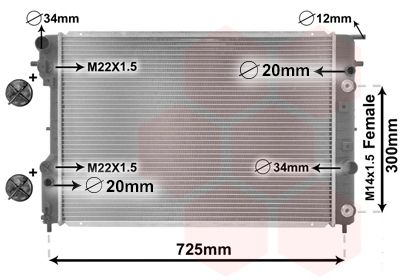 Radiators, Motora dzesēšanas sistēma VAN WEZEL 37002193
