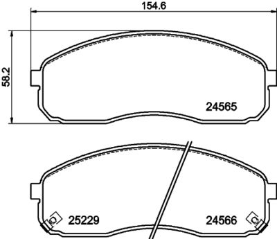 Bremžu uzliku kompl., Disku bremzes HELLA PAGID 8DB 355 019-581
