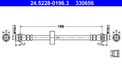 Тормозной шланг ATE 24.5228-0196.3