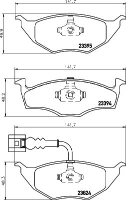 Bremžu uzliku kompl., Disku bremzes HELLA PAGID 8DB 355 009-021