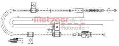 Тросик, cтояночный тормоз METZGER 17.2524