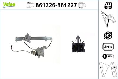 Stikla pacelšanas mehānisms VALEO 861226