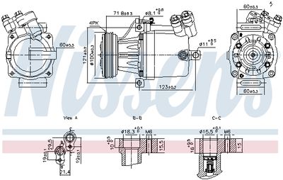 Компрессор, кондиционер NISSENS 890950