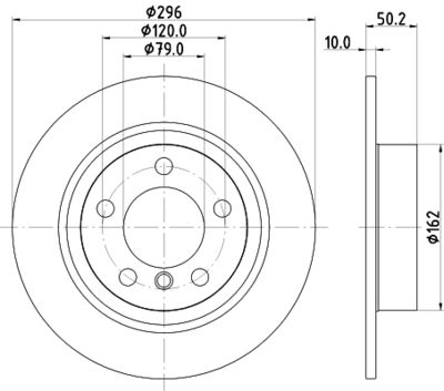 Bremžu diski HELLA PAGID 8DD 355 126-741