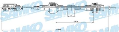 Трос, управление сцеплением SAMKO C0125C