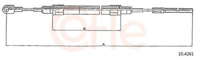 Тросик, cтояночный тормоз COFLE 92.10.4261