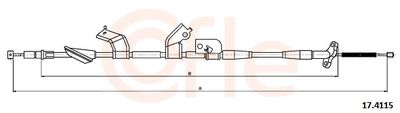 Тросик, cтояночный тормоз COFLE 92.17.4115