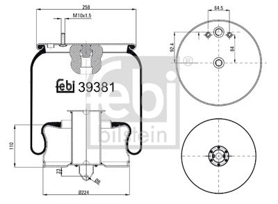 Pneimoatsperes spilvens, Pneimopiekare FEBI BILSTEIN 39381