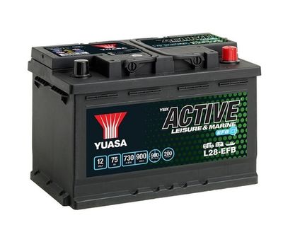 YUASA L28EFB Startera akumulatoru baterija