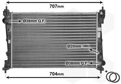 Radiators, Motora dzesēšanas sistēma VAN WEZEL 17002312