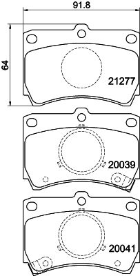 Комплект тормозных колодок, дисковый тормоз HELLA PAGID 8DB 355 005-631