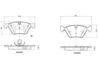 Комплект тормозных колодок, дисковый тормоз BREMBO P 06 060X