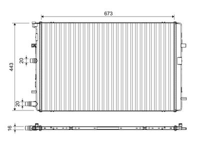 Radiators, Motora dzesēšanas sistēma VALEO 701395
