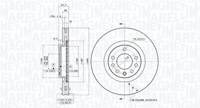 Тормозной диск MAGNETI MARELLI 360406039901