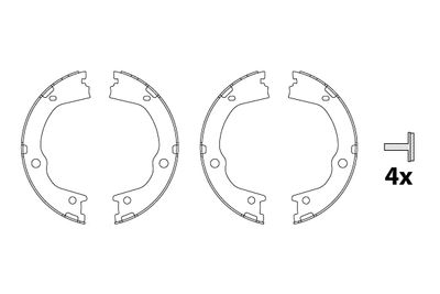 Bremžu loku kompl., Stāvbremze TRW GS8860