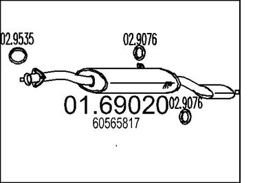 Глушитель выхлопных газов конечный MTS 01.69020