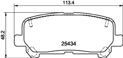 HELLA PAGID 8DB355020601 Bremžu uzliku kompl