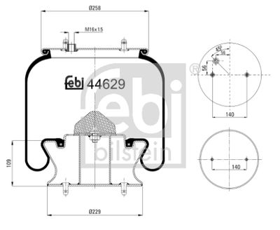 Pneimoatsperes spilvens, Pneimopiekare FEBI BILSTEIN 44629