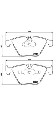 Bremžu uzliku kompl., Disku bremzes BREMBO P 06 045