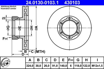 Тормозной диск ATE 24.0130-0103.1
