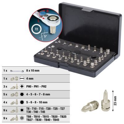 Komplekts, Skrūvgrieža ieliktņi (Uzgaļi) KS TOOLS 503.4670