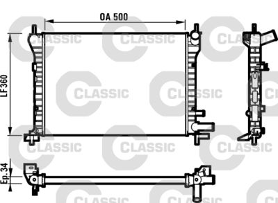 Radiators, Motora dzesēšanas sistēma VALEO 231617
