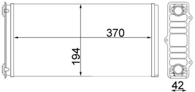 Теплообменник, отопление салона MAHLE AH 117 000S