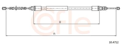 Тросик, cтояночный тормоз COFLE 10.4712