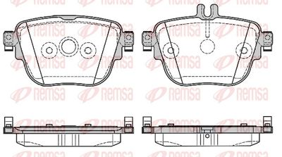Комплект тормозных колодок, дисковый тормоз REMSA 1792.00