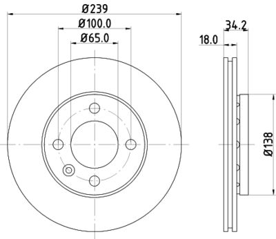 Bremžu diski HELLA PAGID 8DD 355 104-211