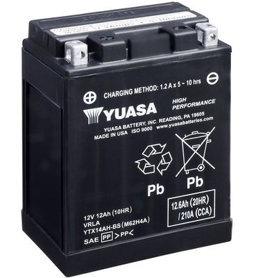 Startera akumulatoru baterija YUASA YTX14AH-BS