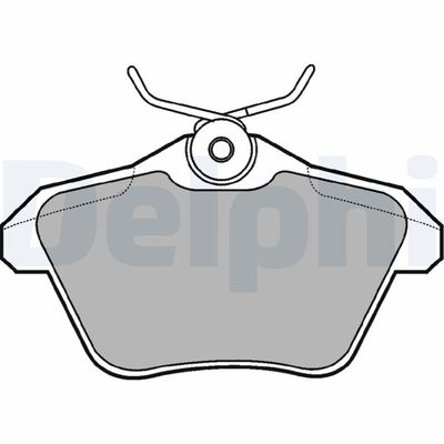 Комплект тормозных колодок, дисковый тормоз DELPHI LP1018