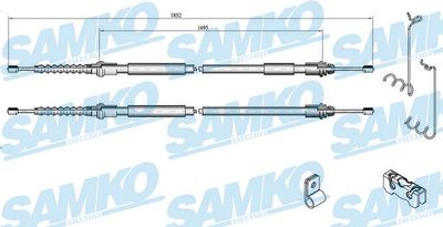 Тросик, cтояночный тормоз SAMKO C0285B