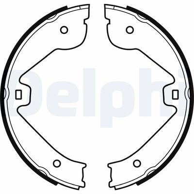 Bremžu loku kompl., Stāvbremze DELPHI LS1995