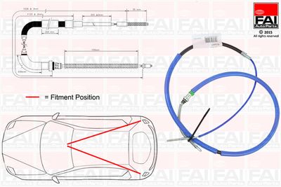 Тросик, cтояночный тормоз FAI AutoParts FBC0148