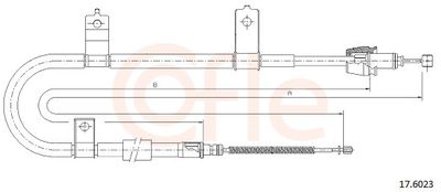 Тросик, cтояночный тормоз COFLE 92.17.6023