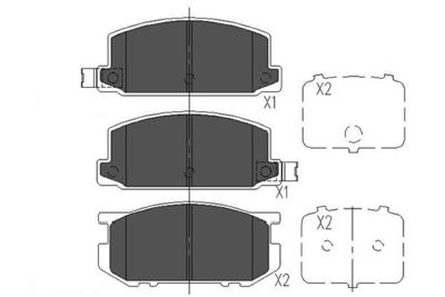 Bremžu uzliku kompl., Disku bremzes KAVO PARTS KBP-8006