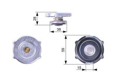 Крышка, радиатор GATES RC135