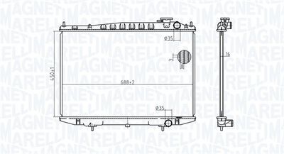Radiators, Motora dzesēšanas sistēma MAGNETI MARELLI 350213174500