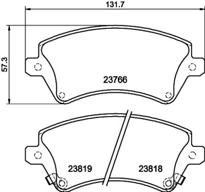 HELLA PAGID 8DB355017241 Bremžu uzliku kompl
