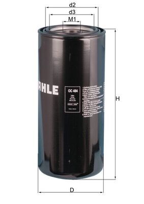 Eļļas filtrs MAHLE OC 484