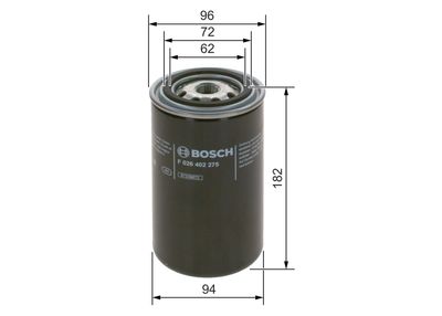 Degvielas filtrs BOSCH F 026 402 275
