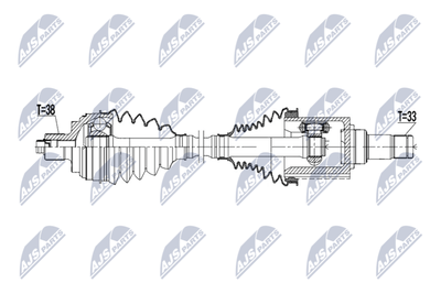 Piedziņas vārpsta NTY NPW-VW-227