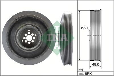 Ременный шкив, коленчатый вал Schaeffler INA 544 0102 10