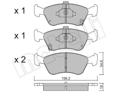 Bremžu uzliku kompl., Disku bremzes METELLI 22-0287-0