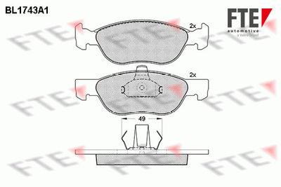 Bremžu uzliku kompl., Disku bremzes FTE 9010327