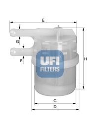 Degvielas filtrs UFI 31.020.00