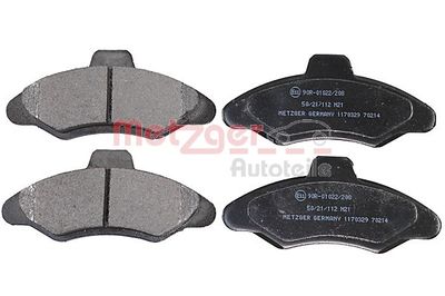 Bremžu uzliku kompl., Disku bremzes METZGER 1170329